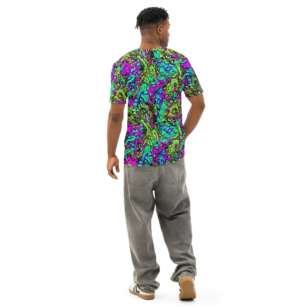 Electric Organics on Men's Cotton Crew Neck T-Shirt — Back