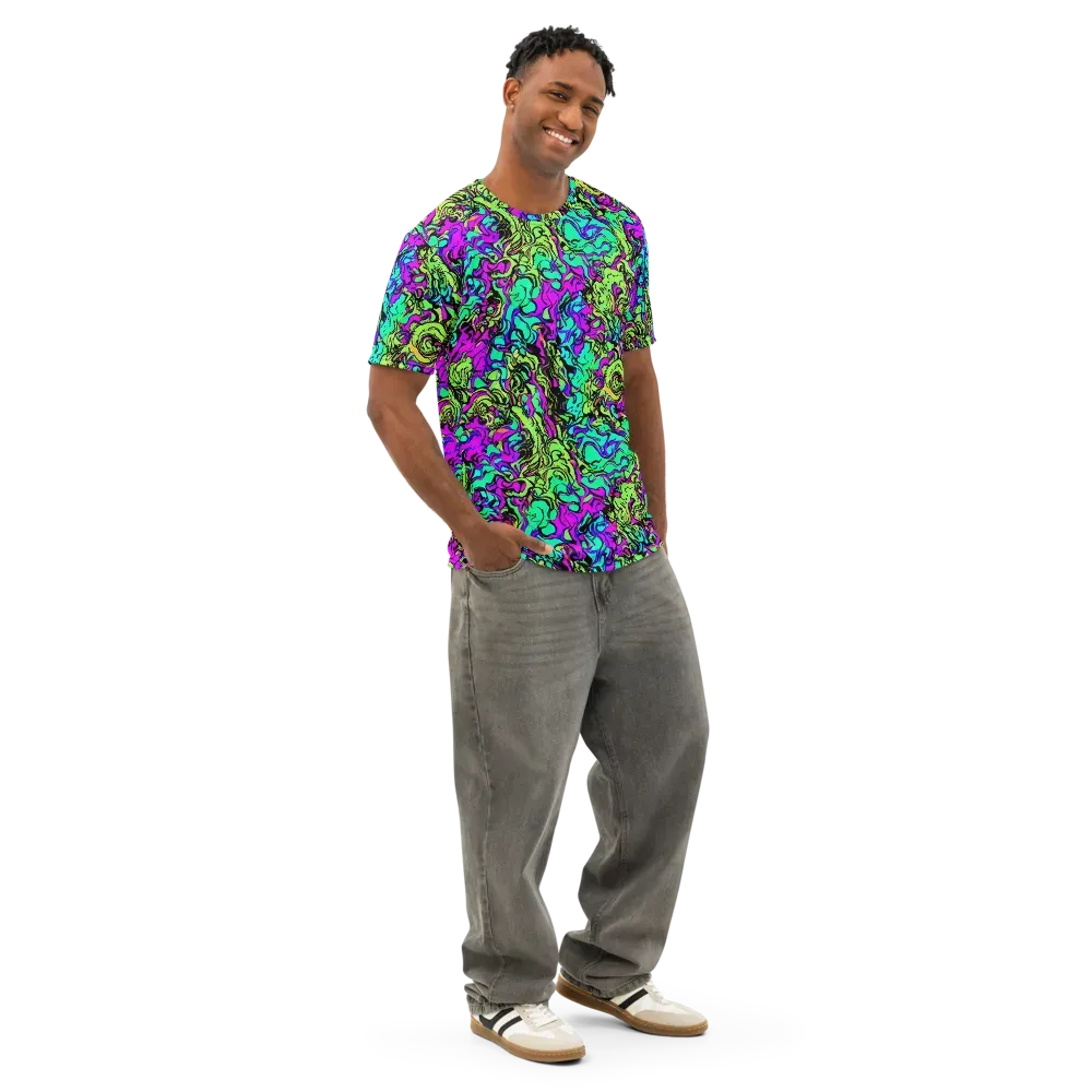 Electric Organics on Men's Cotton Crew Neck T-Shirt — Right Front