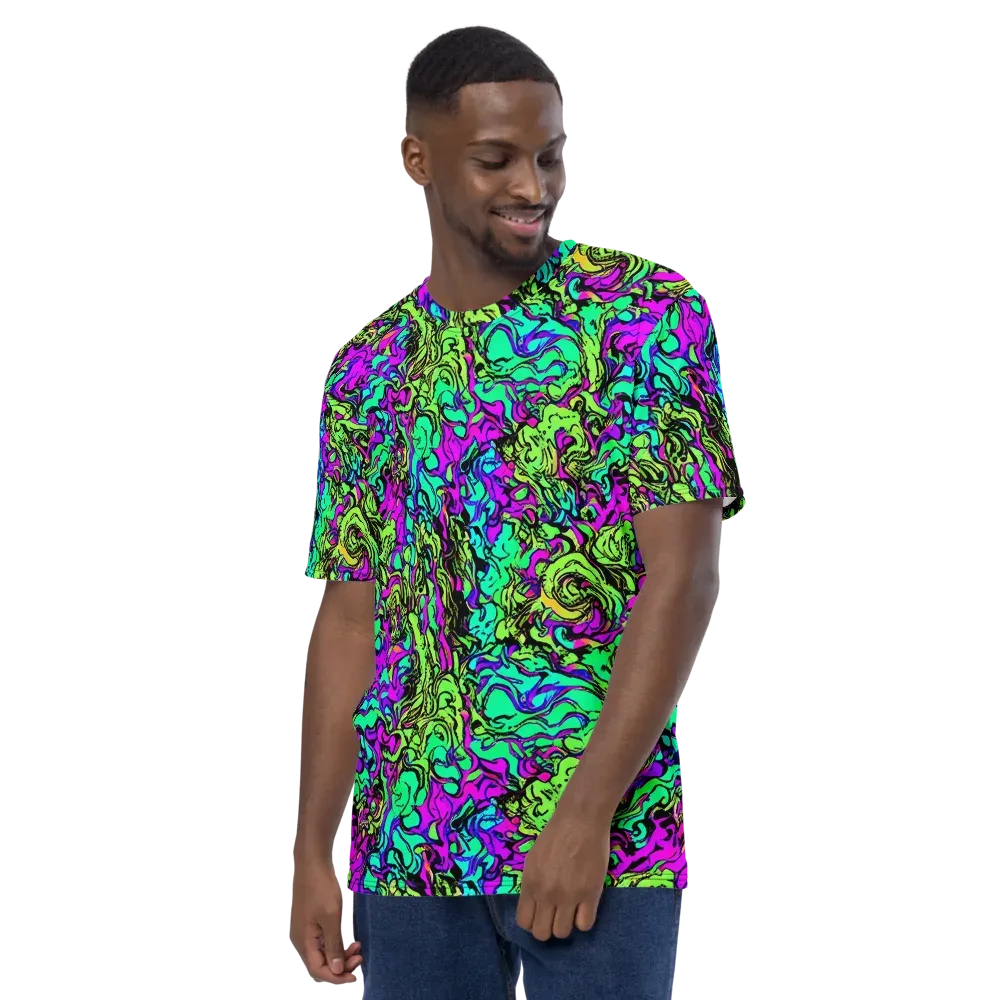 Electric Organics on Men's Crew Neck T-Shirt — Left