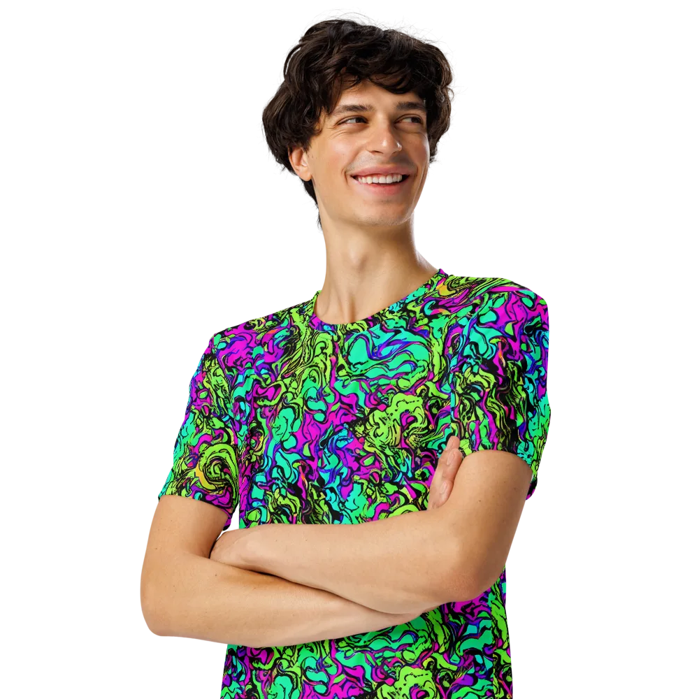 Electric Organics on Men's Crew Neck T-Shirt — Left Front
