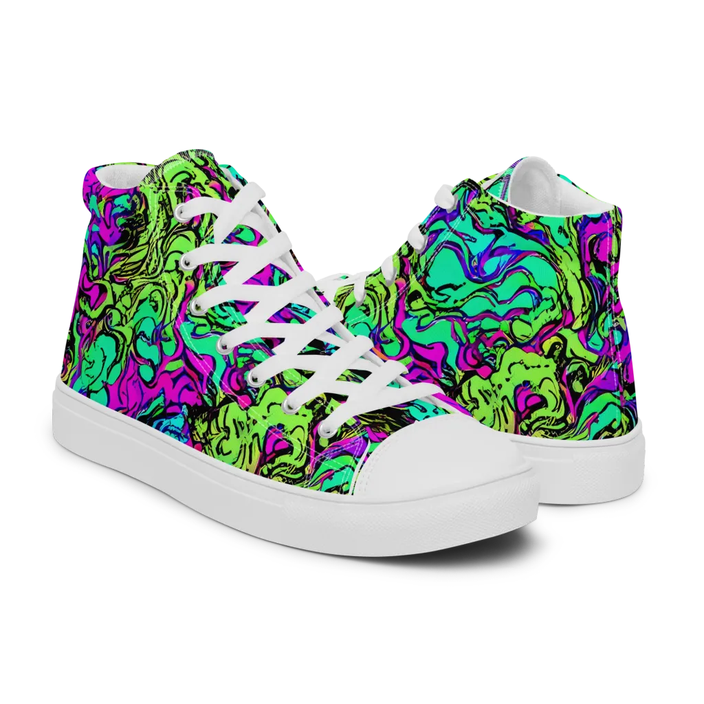 Electric Organics on Men's High Top Canvas Shoes — Right