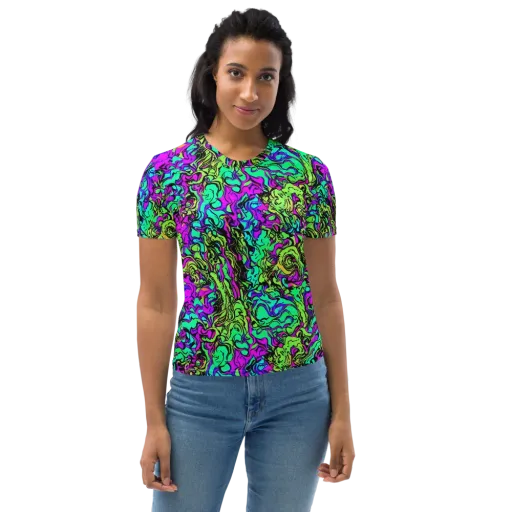Electric Organics on a Women's Crew Neck T-Shirt