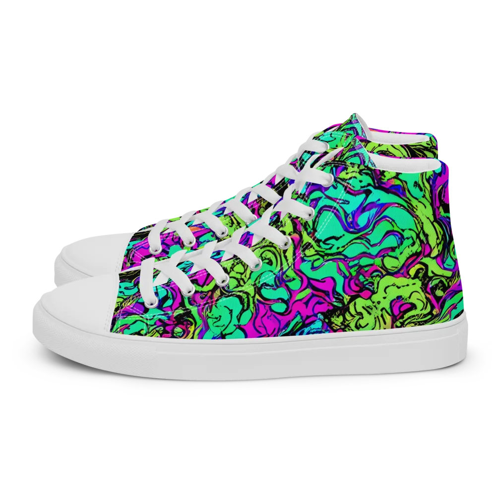 Electric Organics on Women's High Top Canvas Shoes — Left