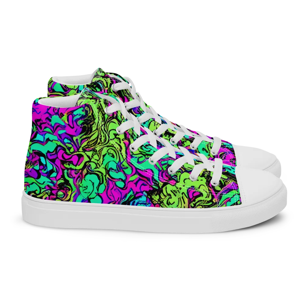 Electric Organics on Women's High Top Canvas Shoes — Right