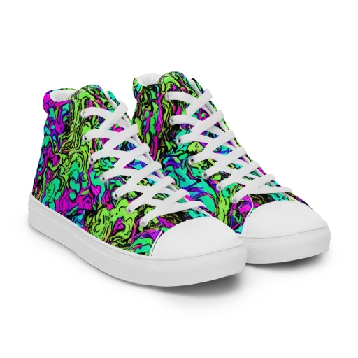 Electric Organics on a Women's High Top Canvas Shoes