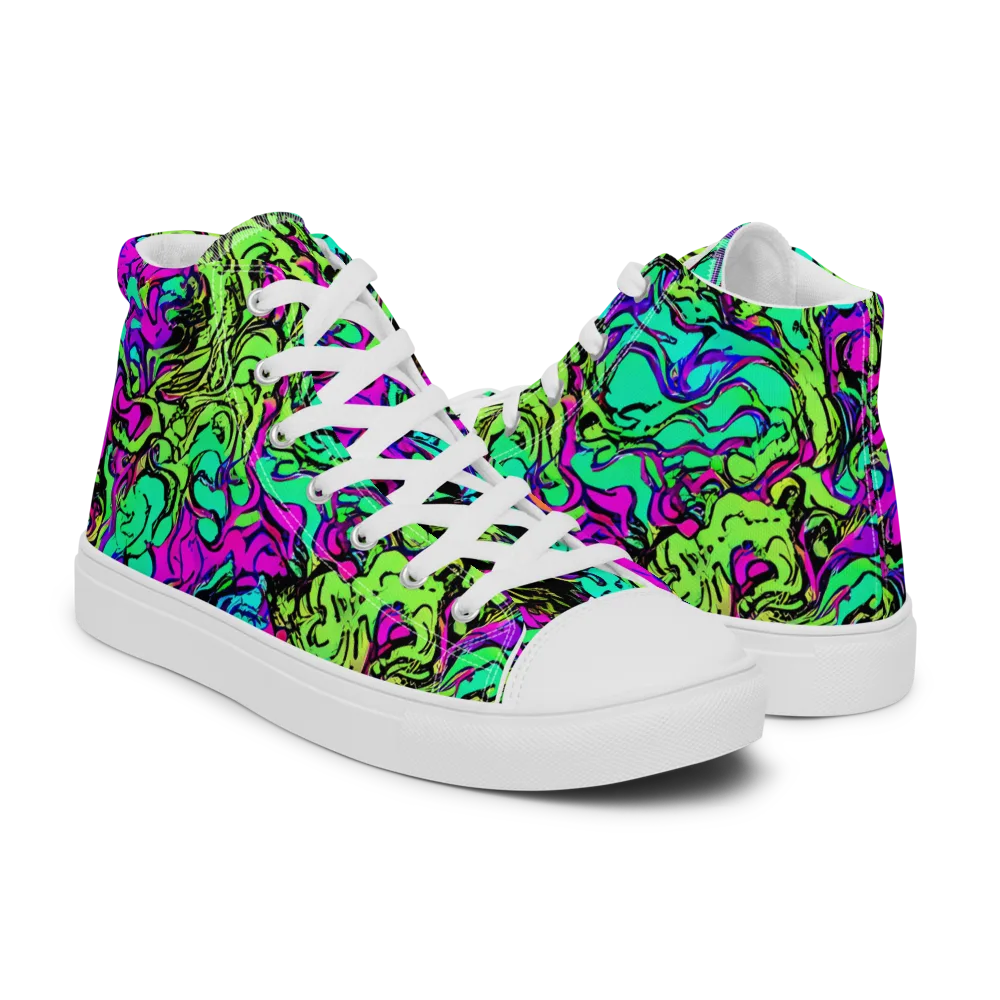 Electric Organics on Women's High Top Canvas Shoes — Right