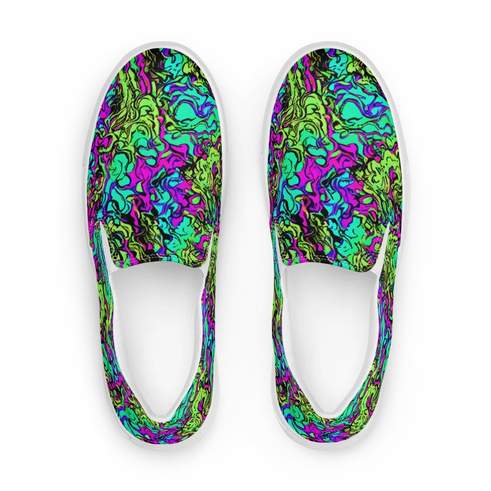 Electric Organics on Men's Slip-On Canvas Shoes — Front