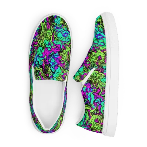 Electric Organics on a Men's Slip-On Canvas Shoes