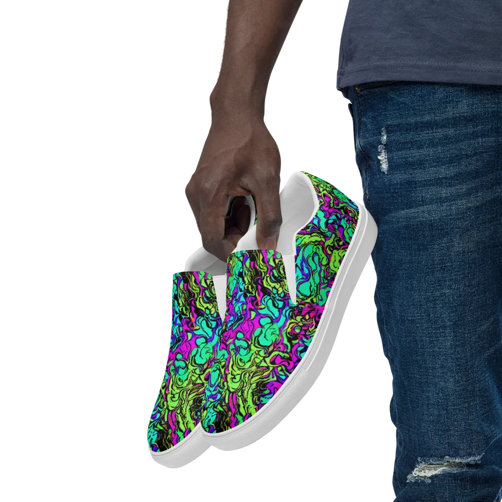 Electric Organics on Men's Slip-On Canvas Shoes — Left Front