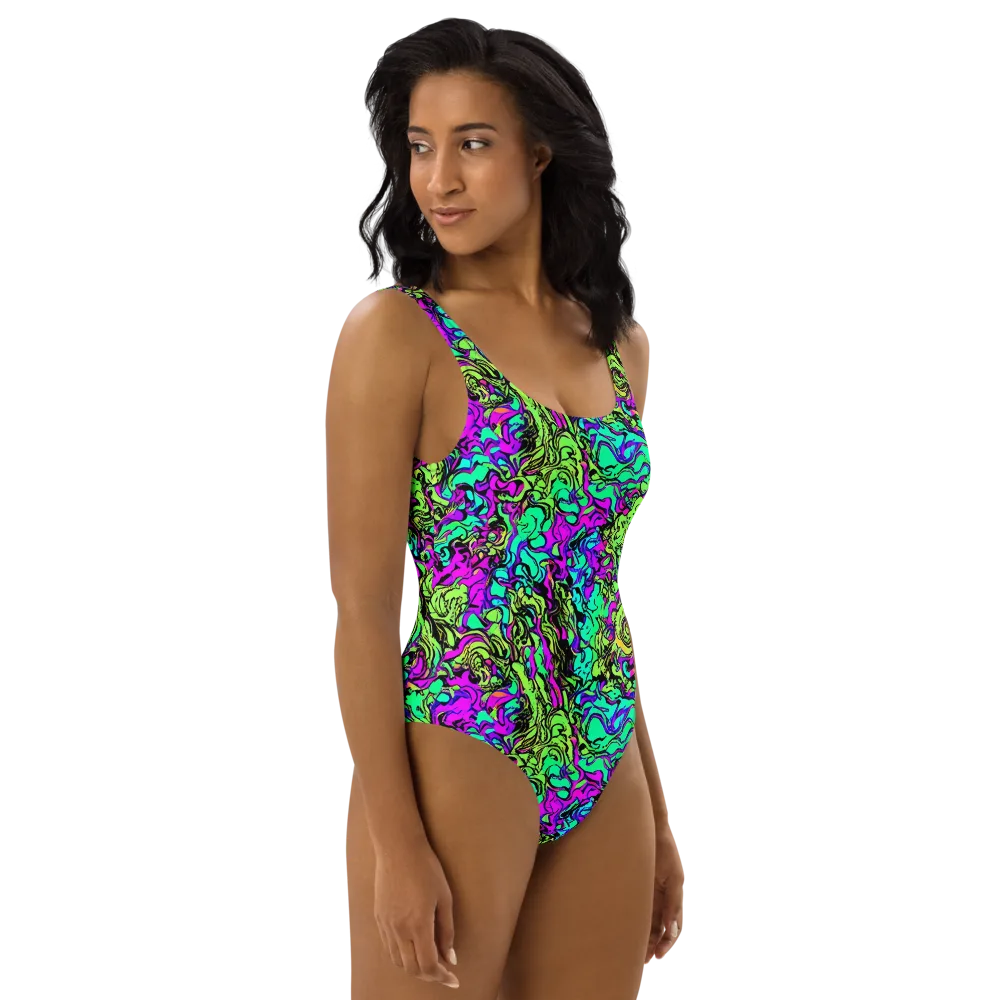 Electric Organics on One-Piece Swimsuit — Right