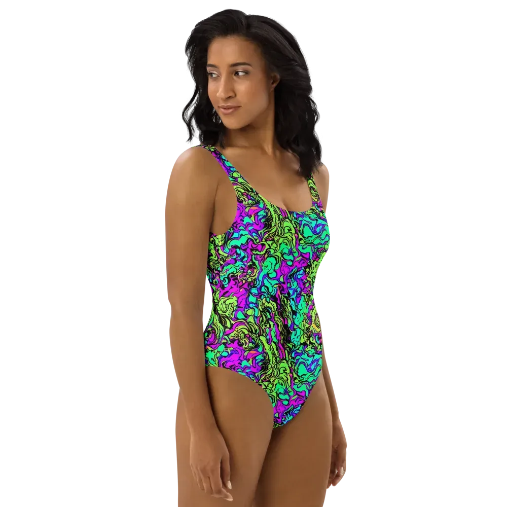 Electric Organics on One-Piece Swimsuit — Right