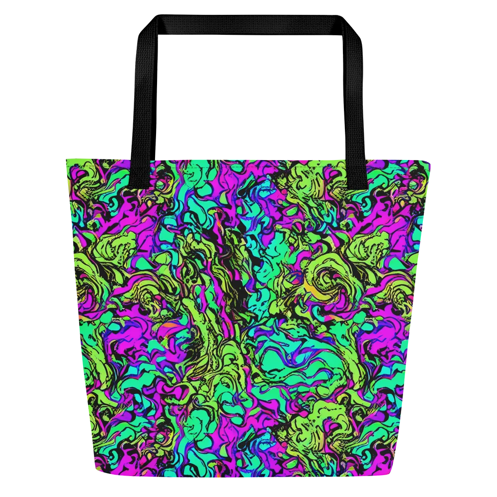 Electric Organics on Large Tote Bag W/ Pocket — Front