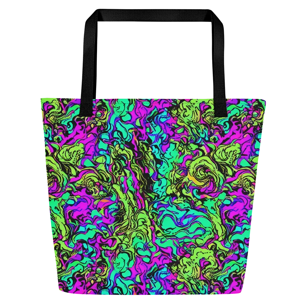 Electric Organics on Large Tote Bag W/ Pocket — Front