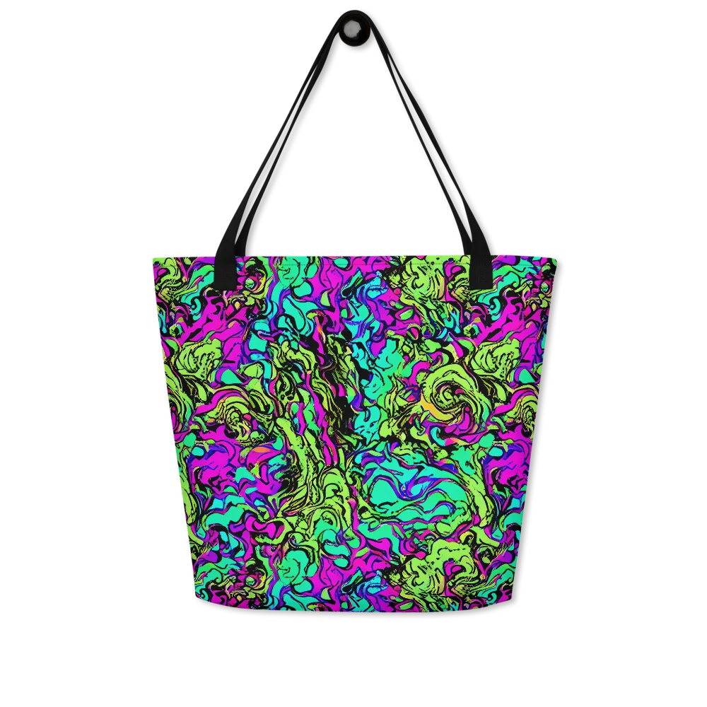 Electric Organics on Large Tote Bag W/ Pocket — Front