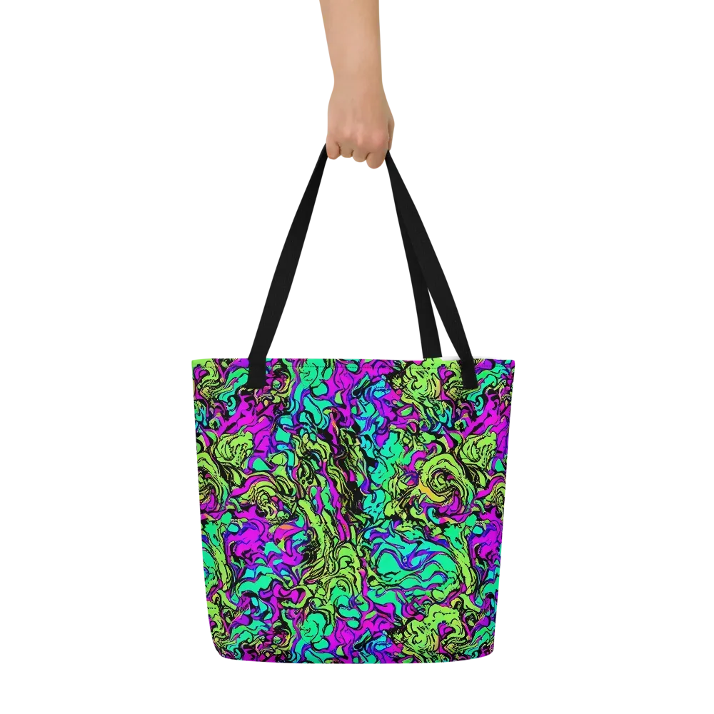 Electric Organics on Large Tote Bag W/ Pocket — Front