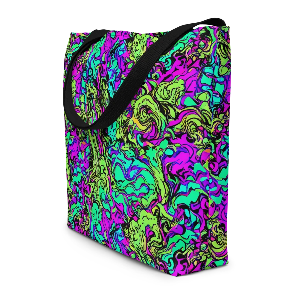 Electric Organics on Large Tote Bag W/ Pocket — Front