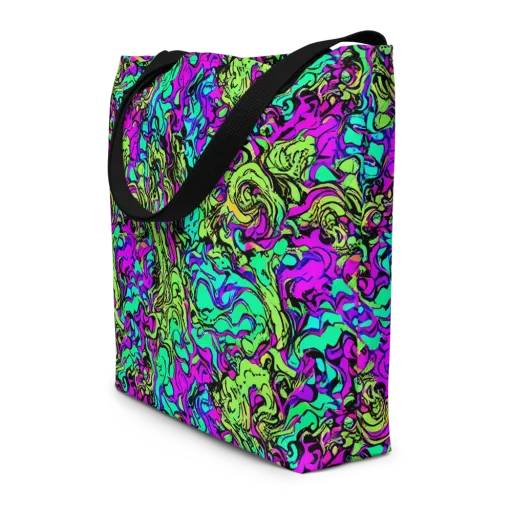 Electric Organics on a Large Tote Bag W/ Pocket