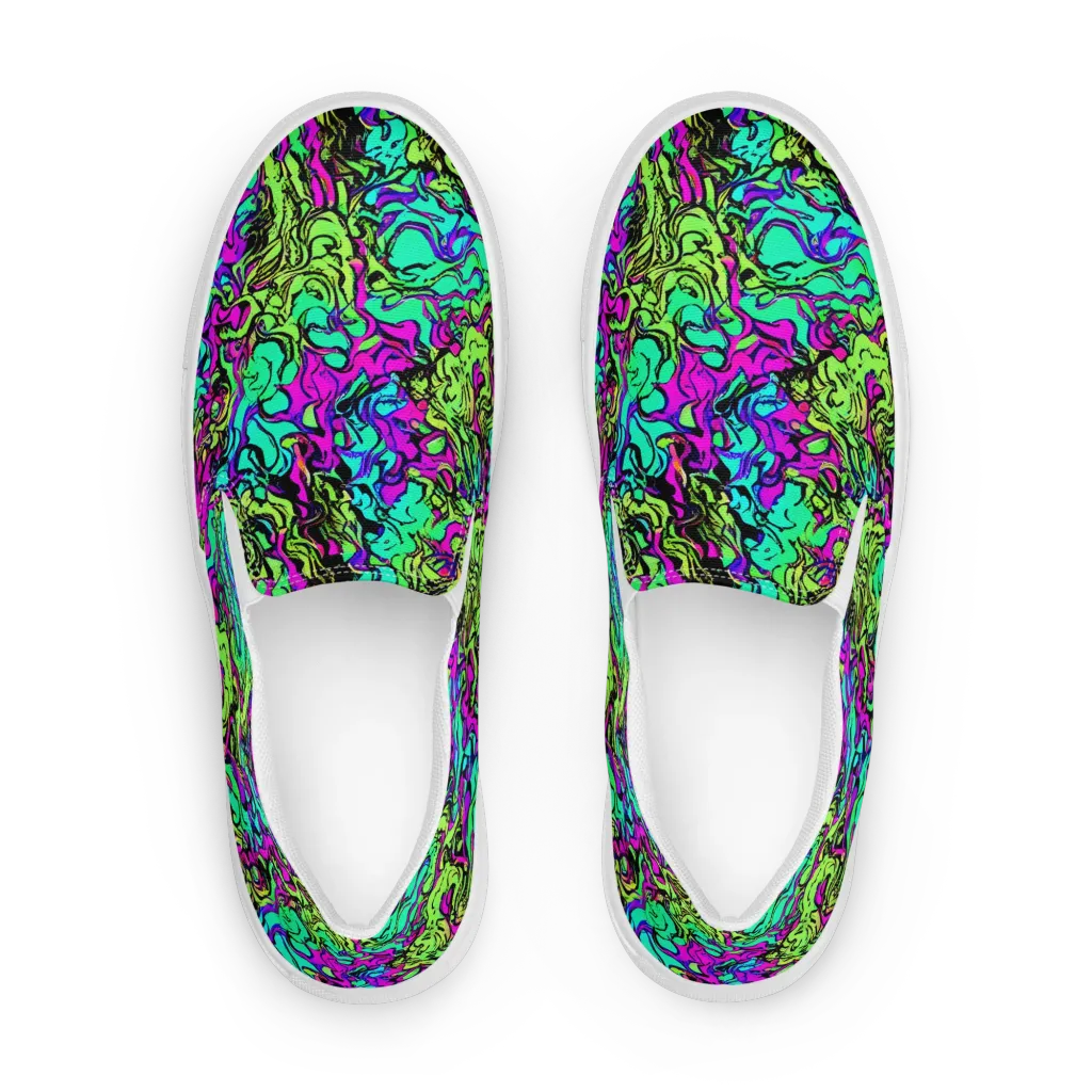 Electric Organics on Women's Slip-On Canvas Shoes — Front