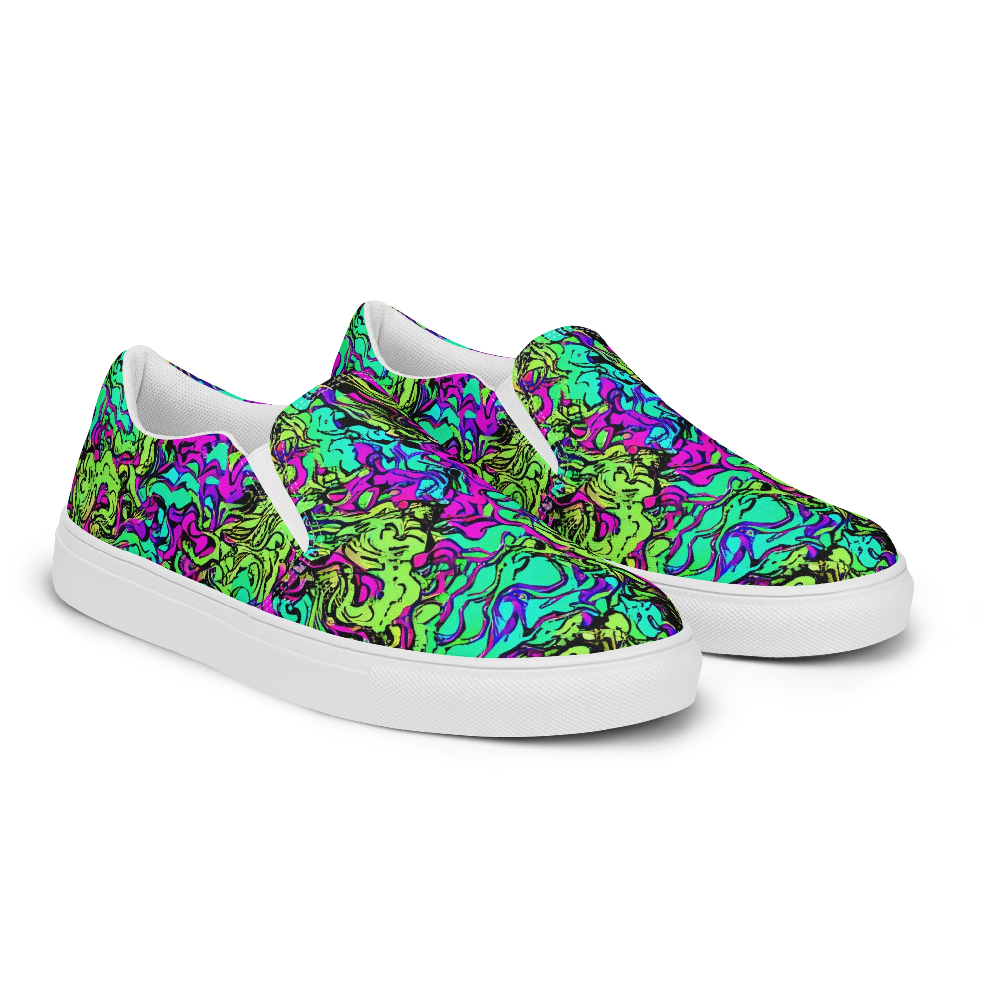 Electric Organics on Women's Slip-On Canvas Shoes — Right Front