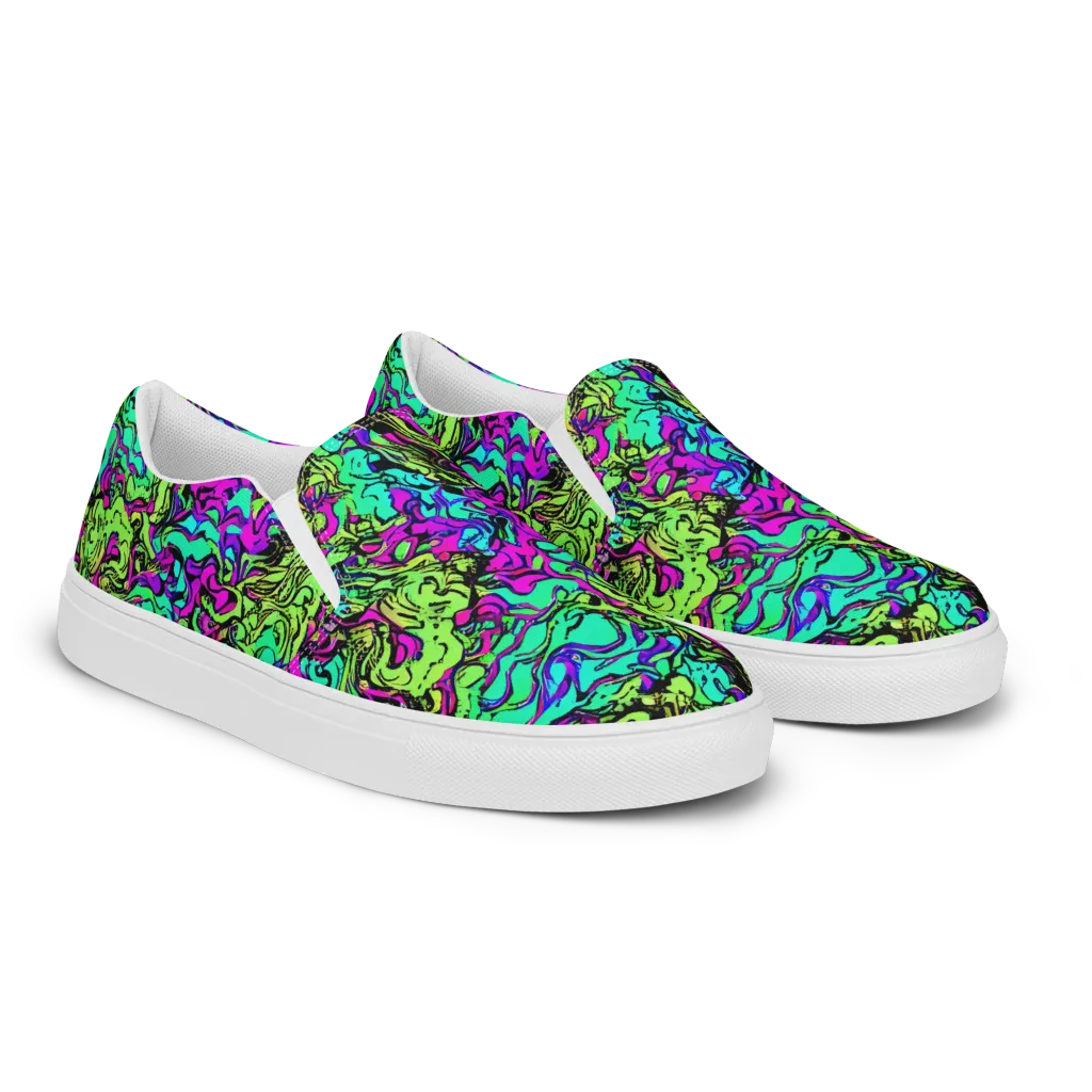 Electric Organics on Women's Slip-On Canvas Shoes — Right Front