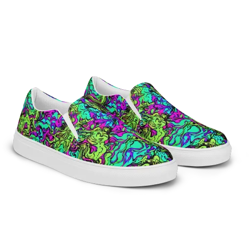 Electric Organics on a Women's Slip-On Canvas Shoes