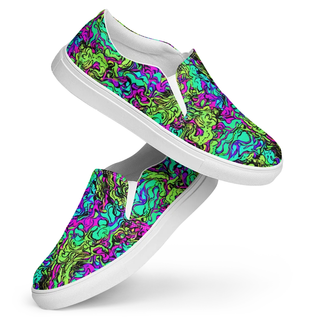 Electric Organics on Women's Slip-On Canvas Shoes — Front