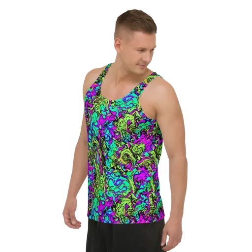 Electric Organics on a Men's Tank Top