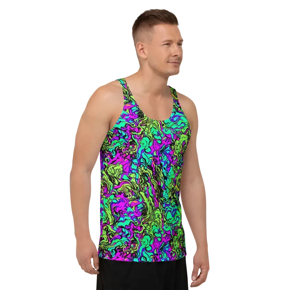 Electric Organics on Men's Tank Top — Right Front