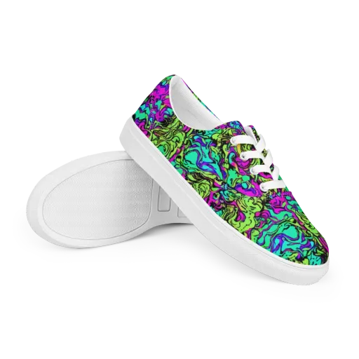 Electric Organics on a Men's Lace-Up Canvas Shoes