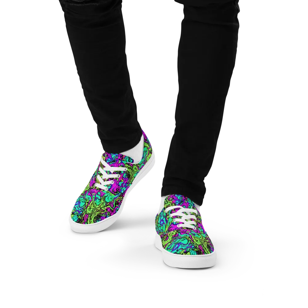 Electric Organics on Men's Lace-Up Canvas Shoes — Front