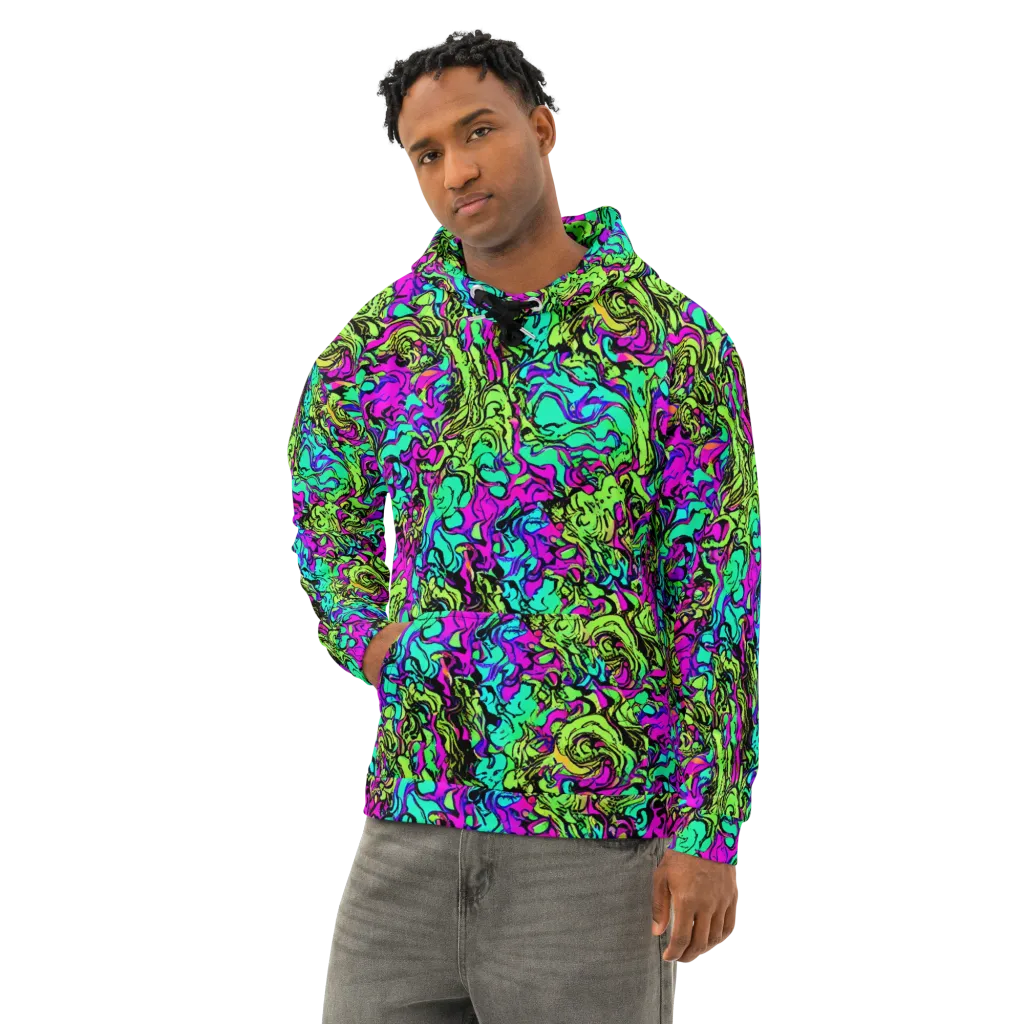 Electric Organics on Cotton Hoodie — Left Front