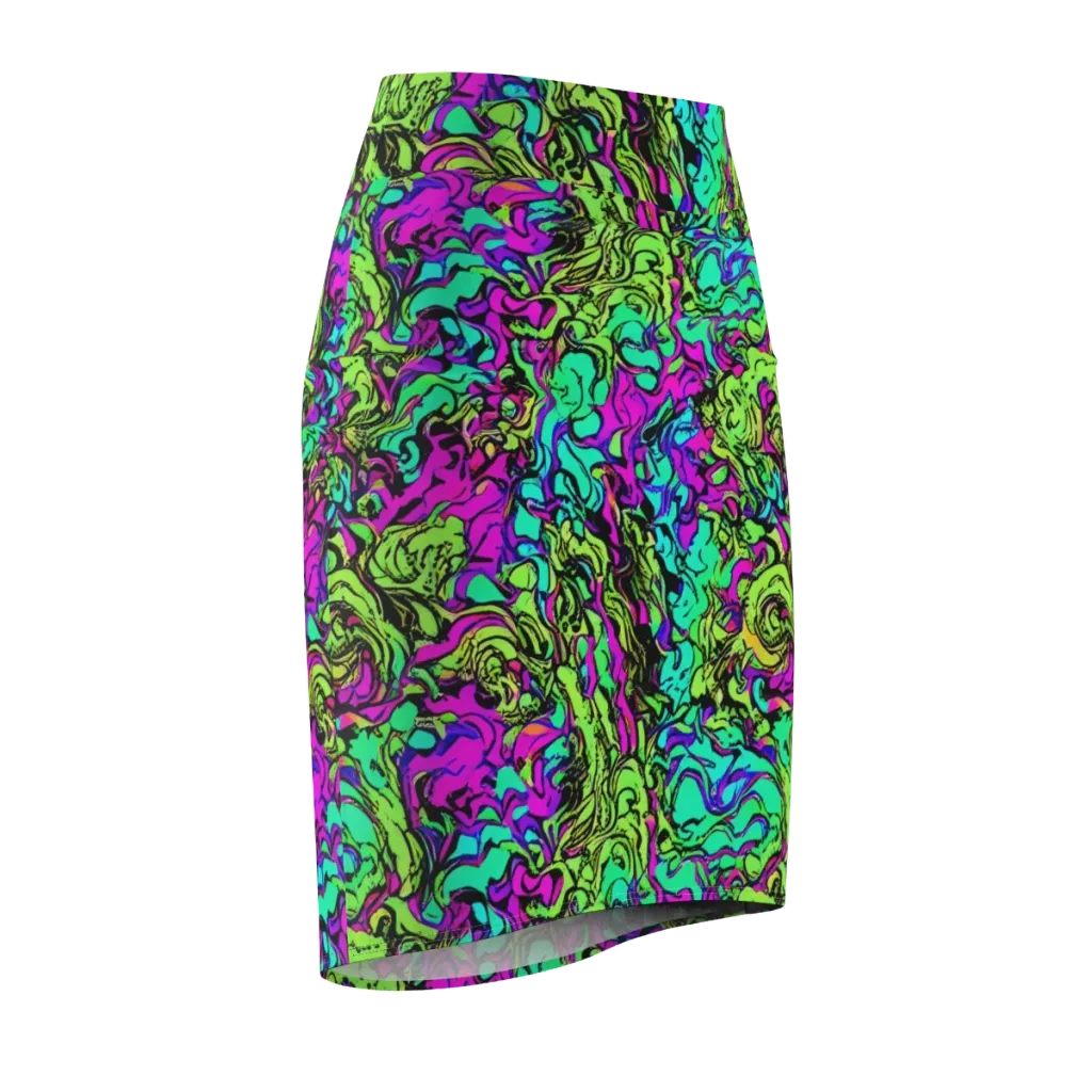 Electric Organics on Pencil Skirt — Front Side