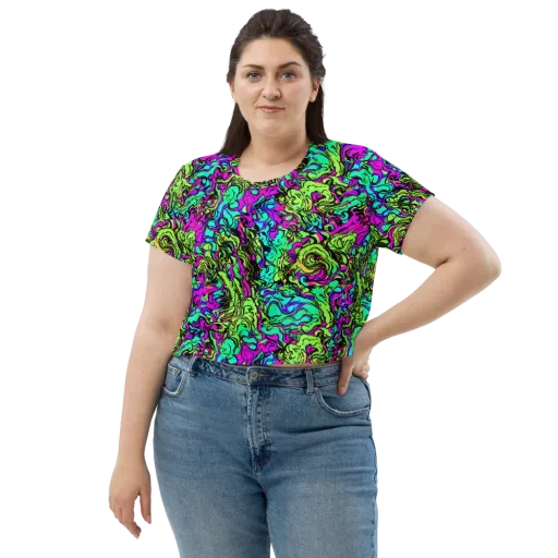 Electric Organics on a Crop Tee