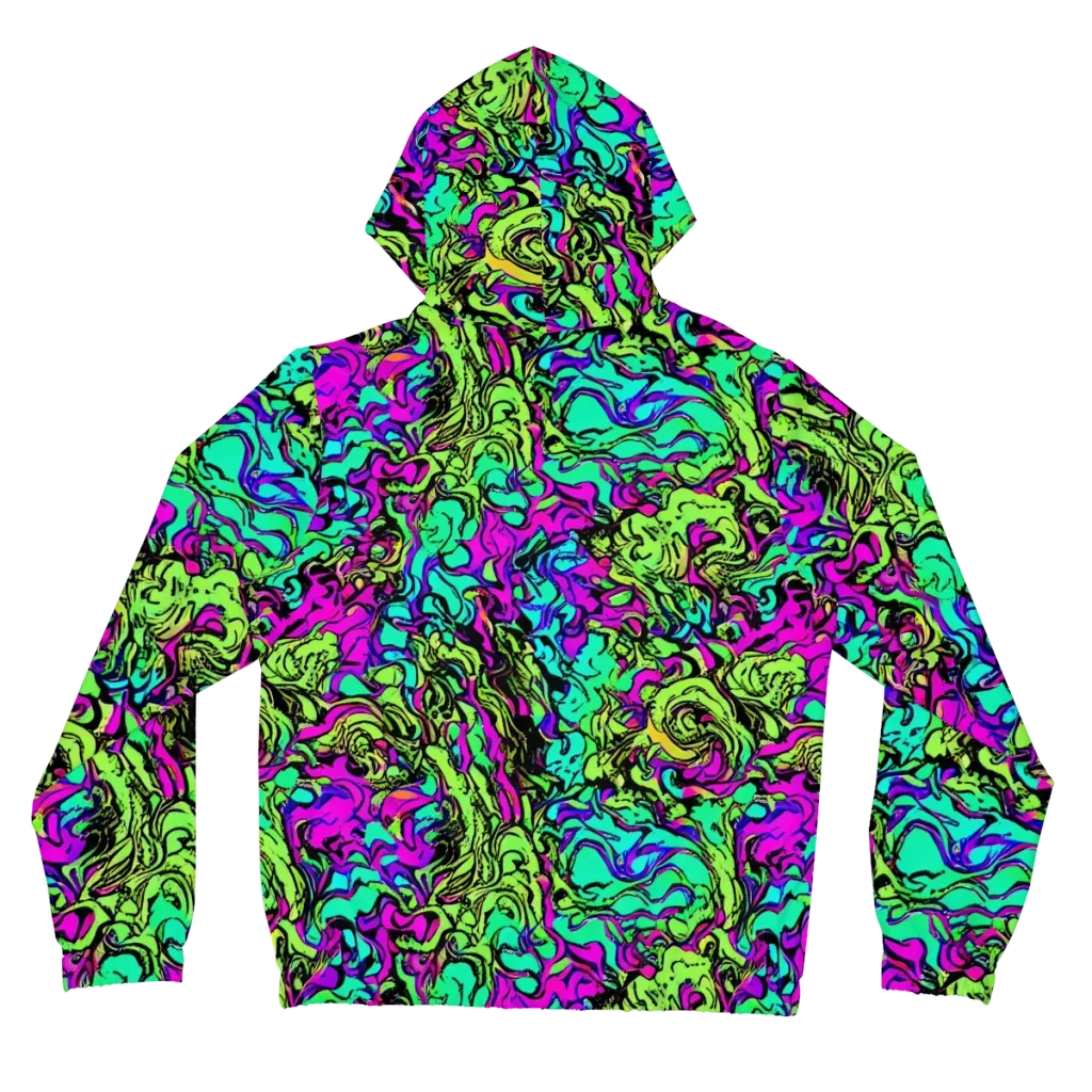 Electric Organics on Women's Full-Zip Hoodie — Back