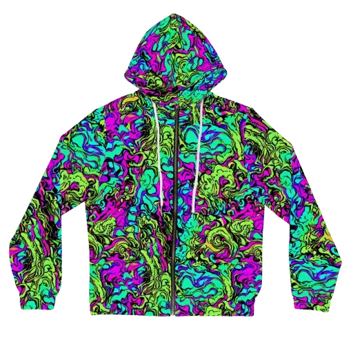 Electric Organics on a Women's Full-Zip Hoodie