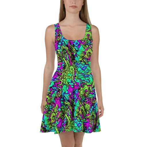 Electric Organics on a Skater Dress