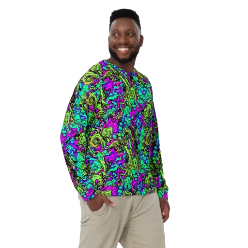 Electric Organics on a Sweatshirt