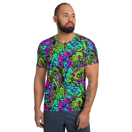 Electric Organics on a Men's Athletic T-Shirt
