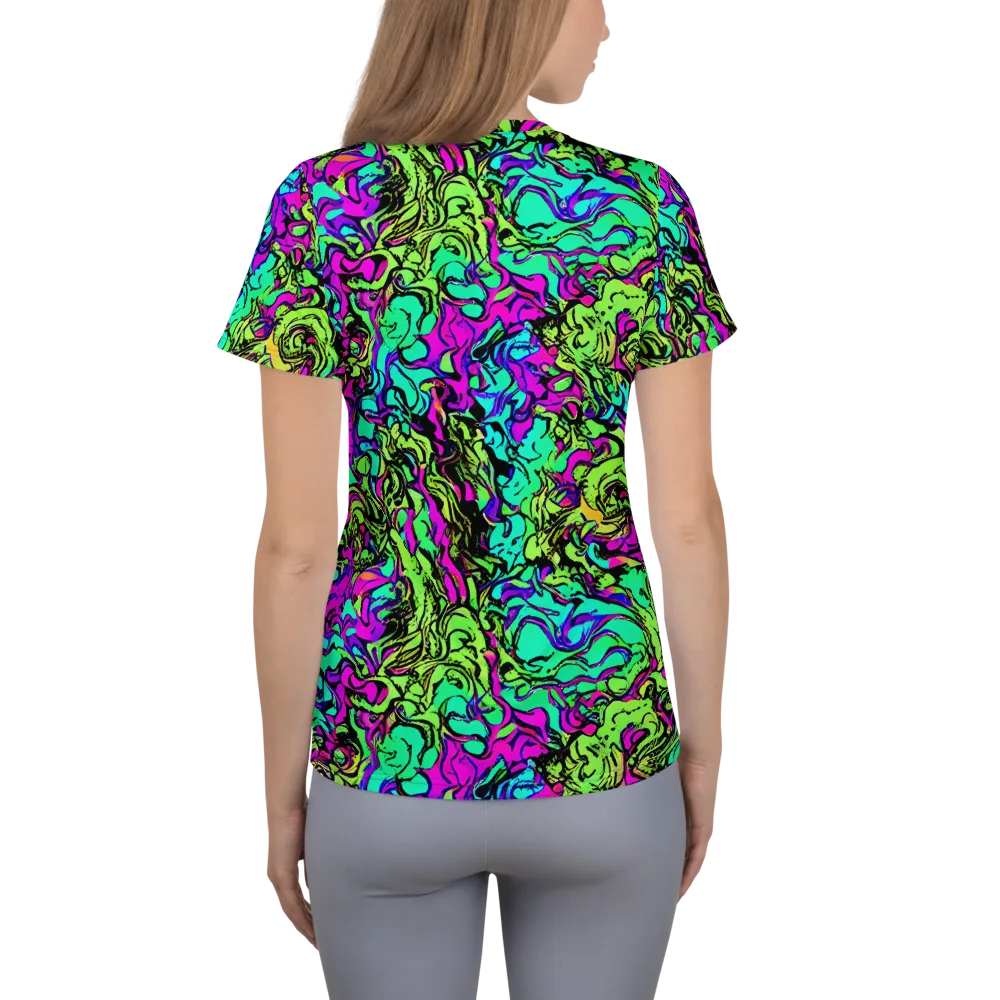 Electric Organics on Women's Athletic T-Shirt — Back