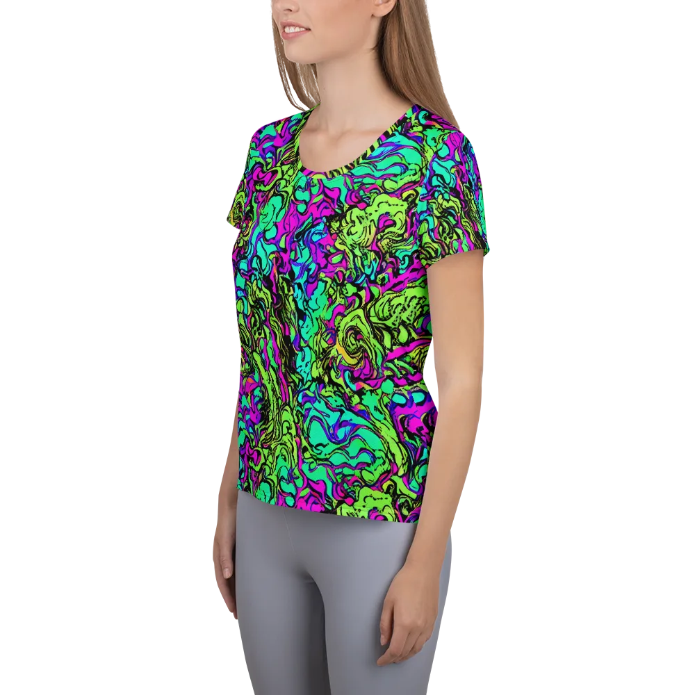 Electric Organics on Women's Athletic T-Shirt — Left