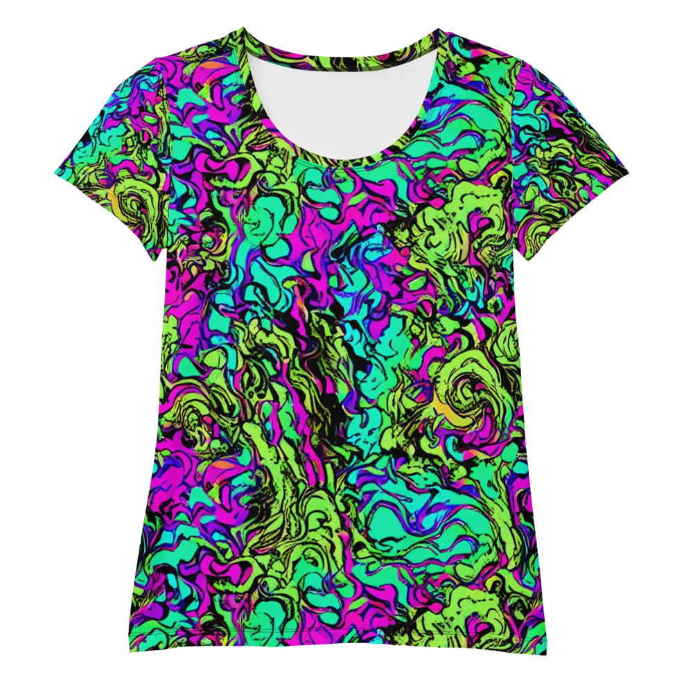 Electric Organics on Women's Athletic T-Shirt — Front