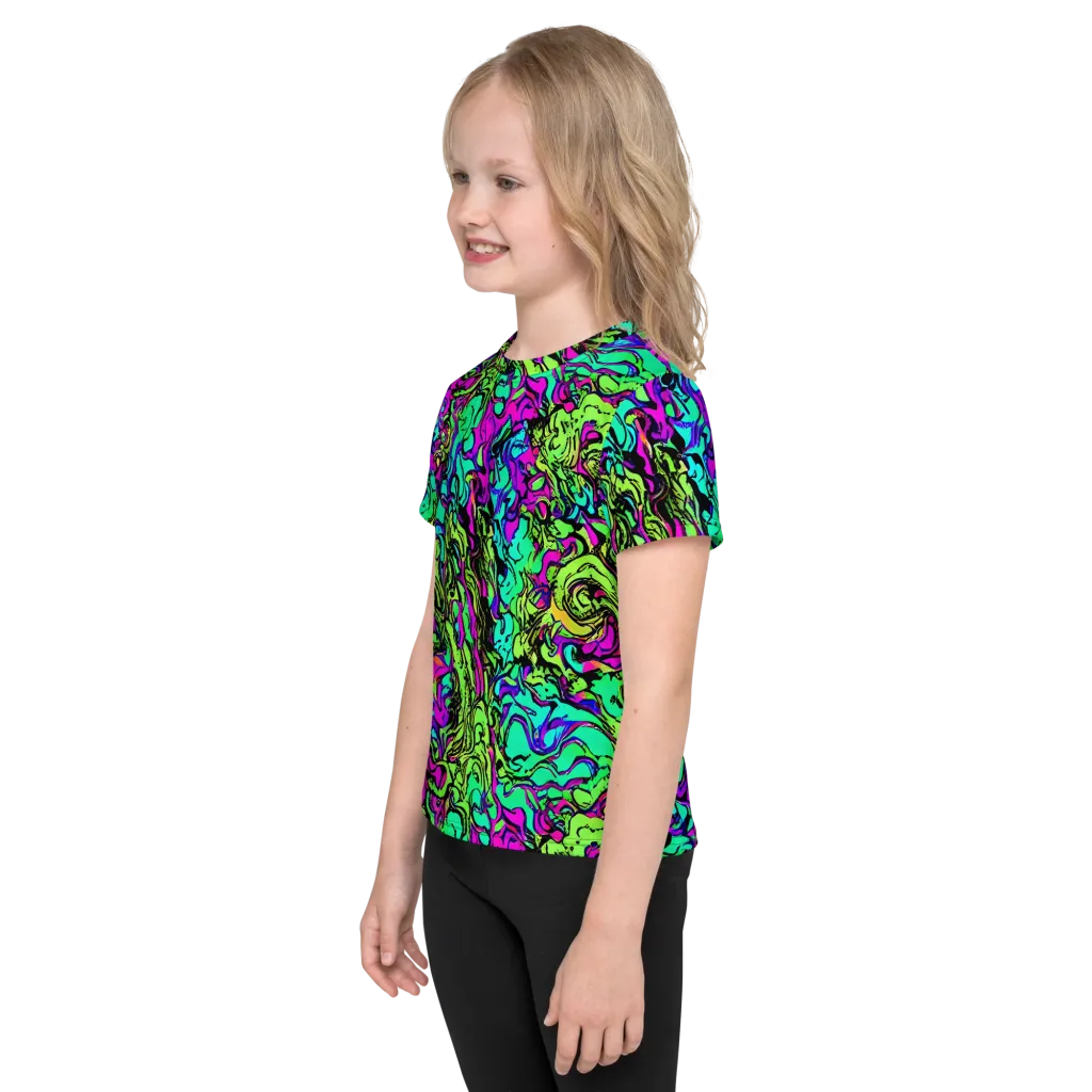 Electric Organics on Kids Crew Neck T-Shirt — Left