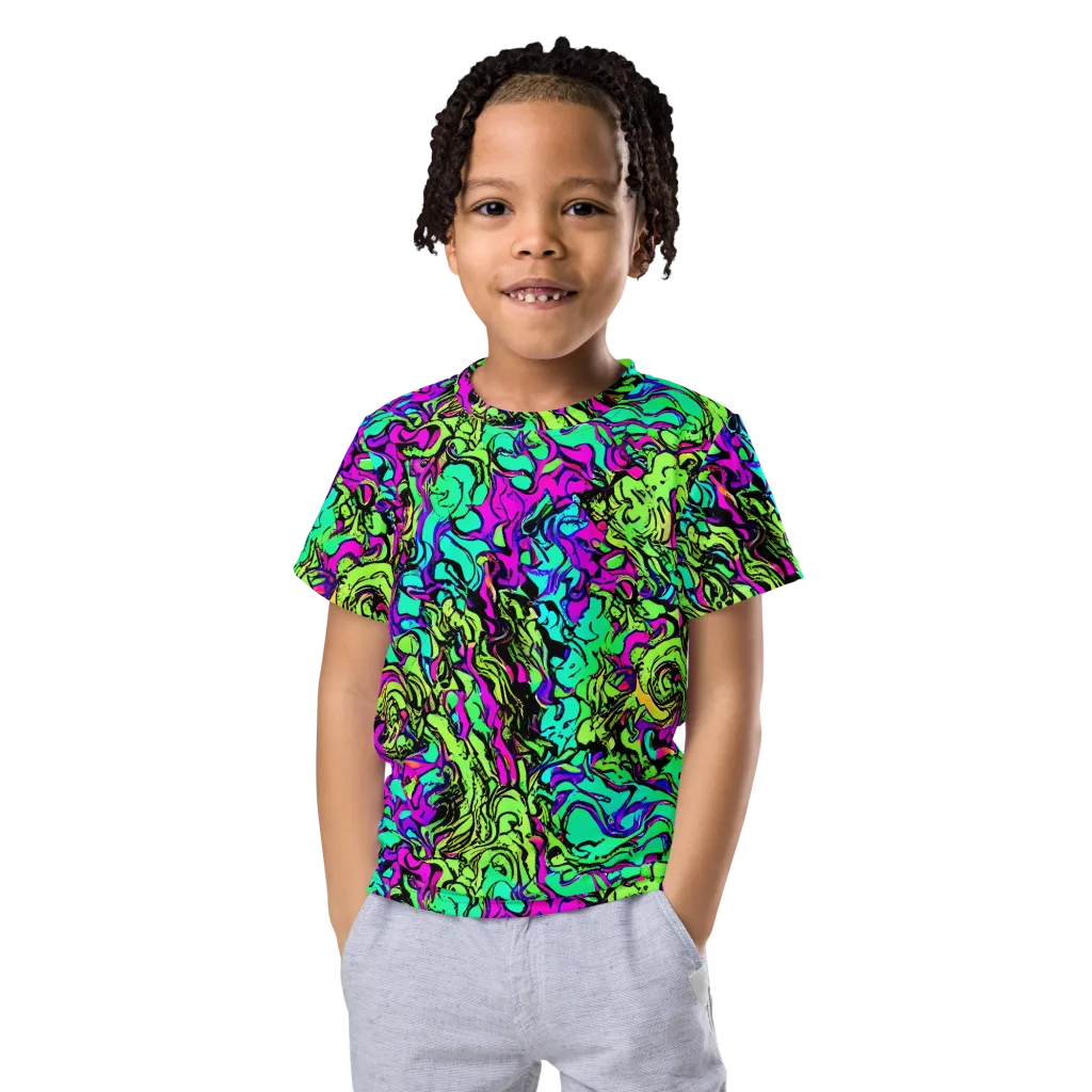 Electric Organics on Kids Crew Neck T-Shirt — Front
