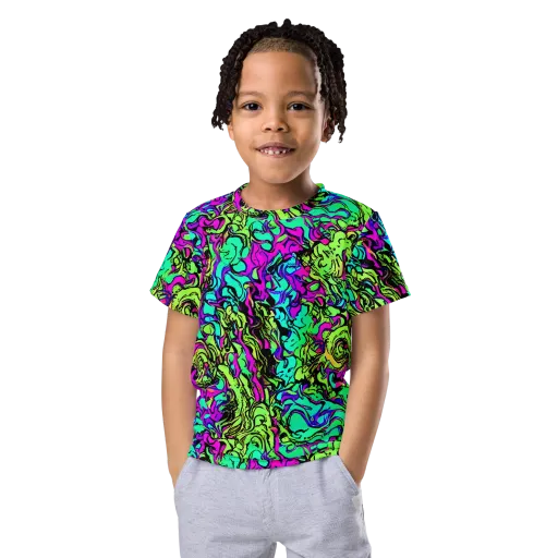 Electric Organics on a Kids Crew Neck T-Shirt