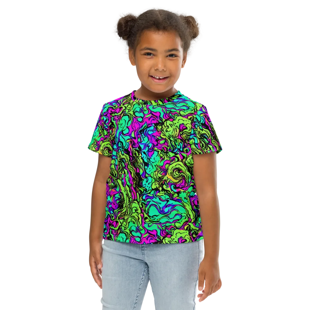 Electric Organics on Kids Crew Neck T-Shirt — Front