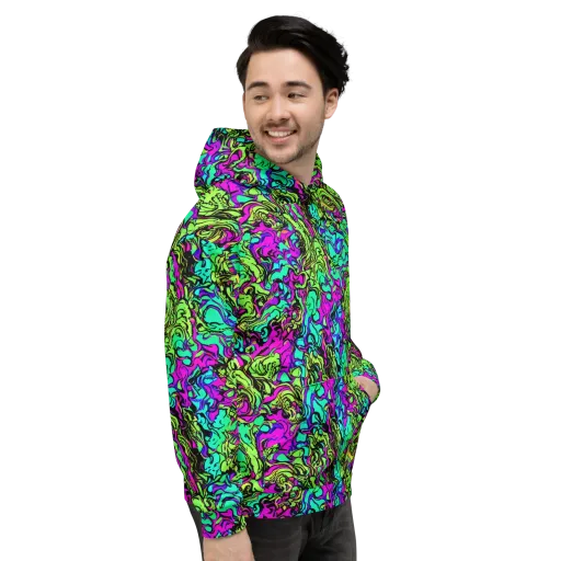 Electric Organics on a Hoodie