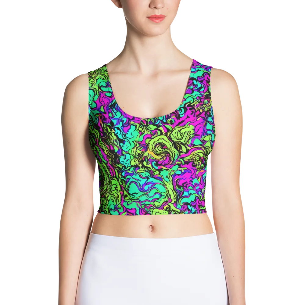 Electric Organics on Crop Top — Front