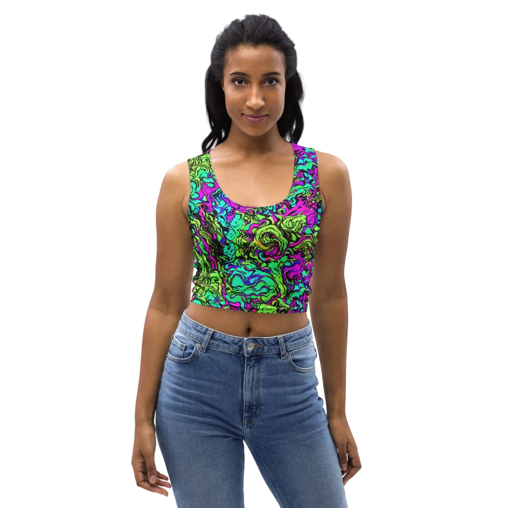Electric Organics on Crop Top — Front