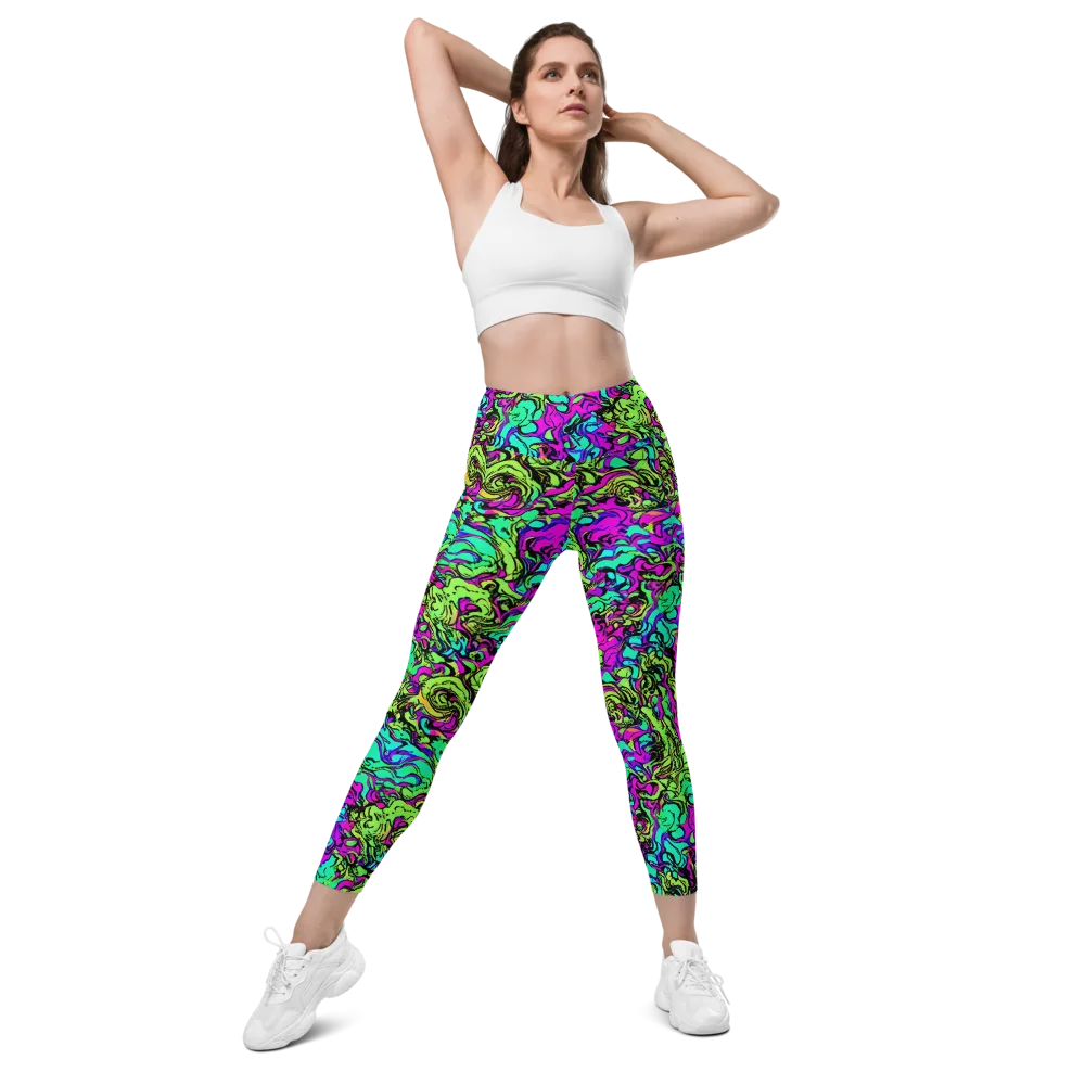 Electric Organics on Leggings with Pockets — Front