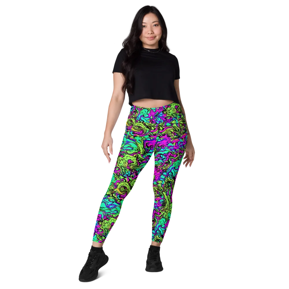 Electric Organics on Leggings with Pockets — Front